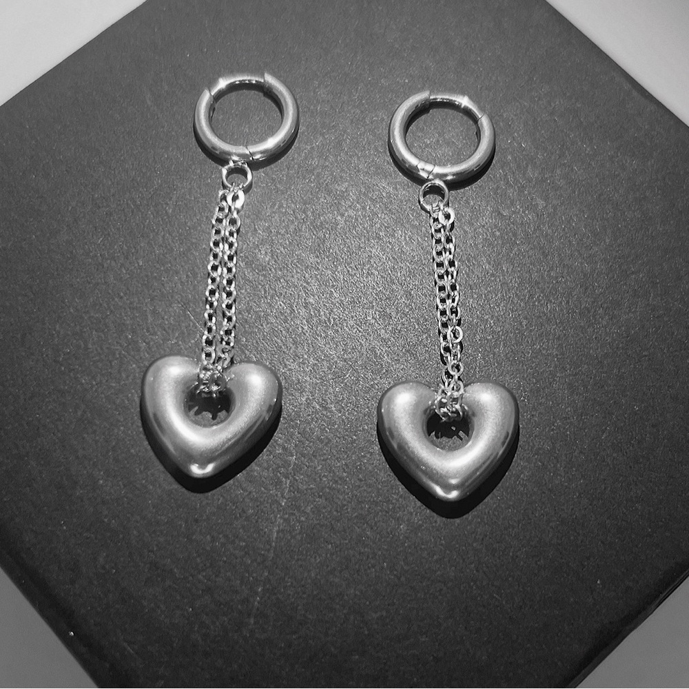 Heart CZ Drop Earrings & Necklace - Picture 5 of 5